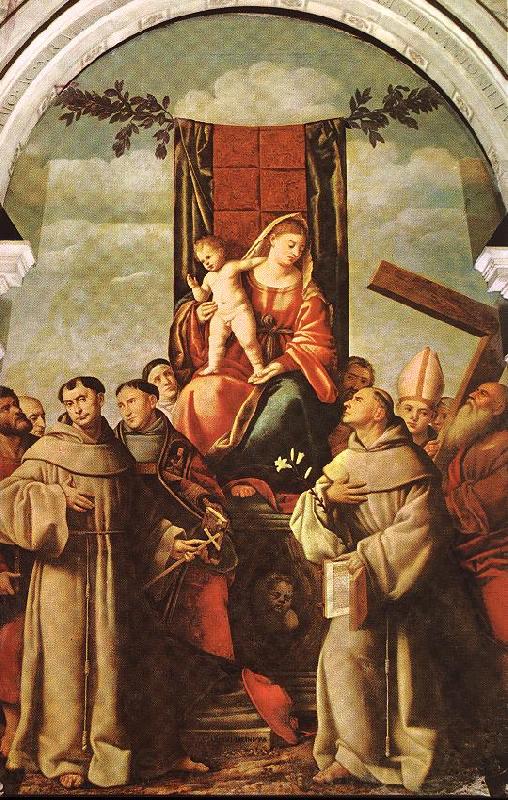 LICINIO, Bernardino Madonna with Child in Arms  s Spain oil painting art